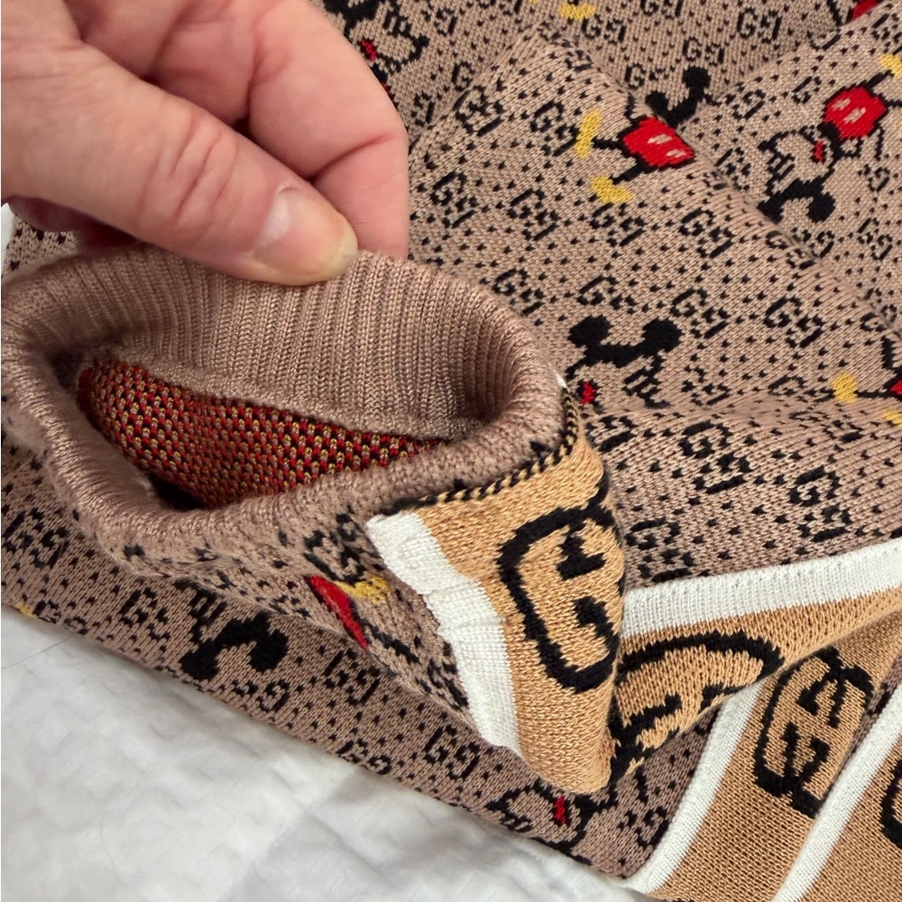 Mickey Mouse Gucci Design Tracker Pants Super Thick Warm Fabric Unmarked! XS/S - Picture 6 of 12